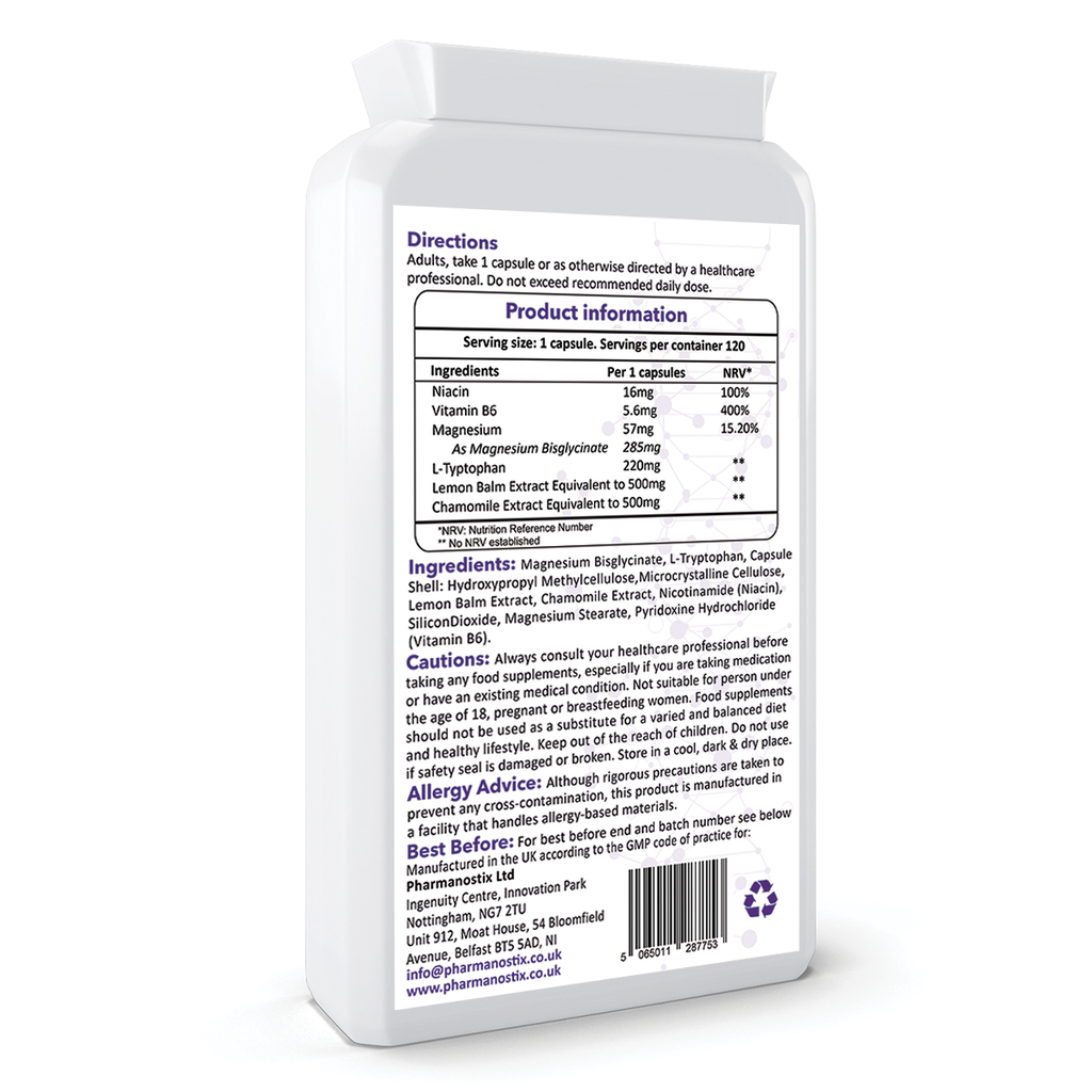 PharmaSleep Complex 120 Vegan Capsules - L-Tryptophan Complex